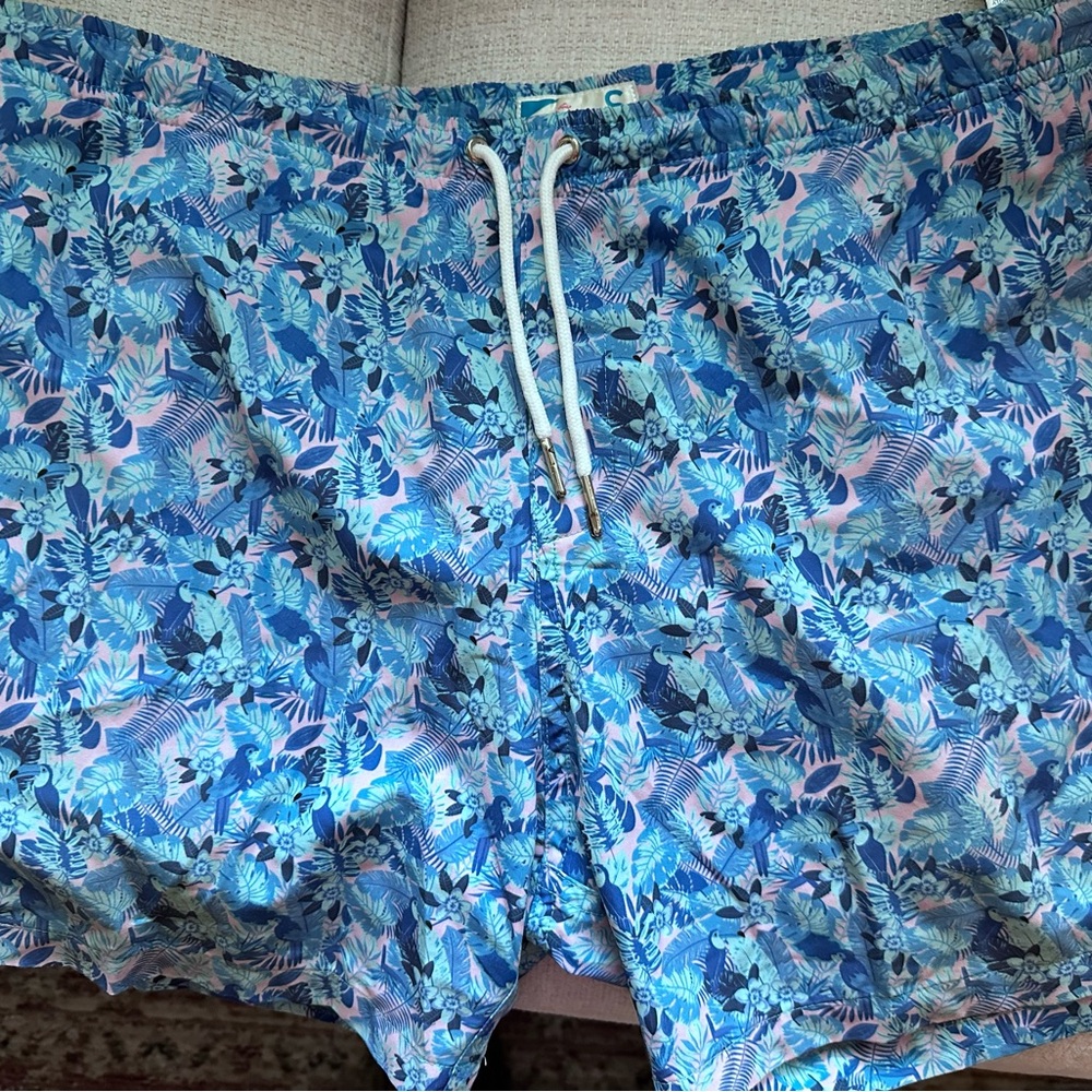 Floral Blue Swim Shorts